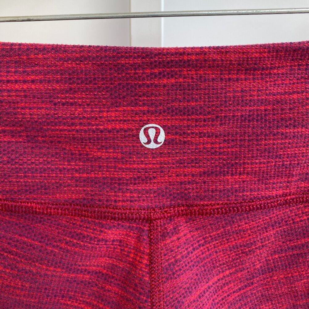 Lululemon Wunder Under Crop Diamond 8 bumble berry space dye sz 8 - Picture 7 of 8